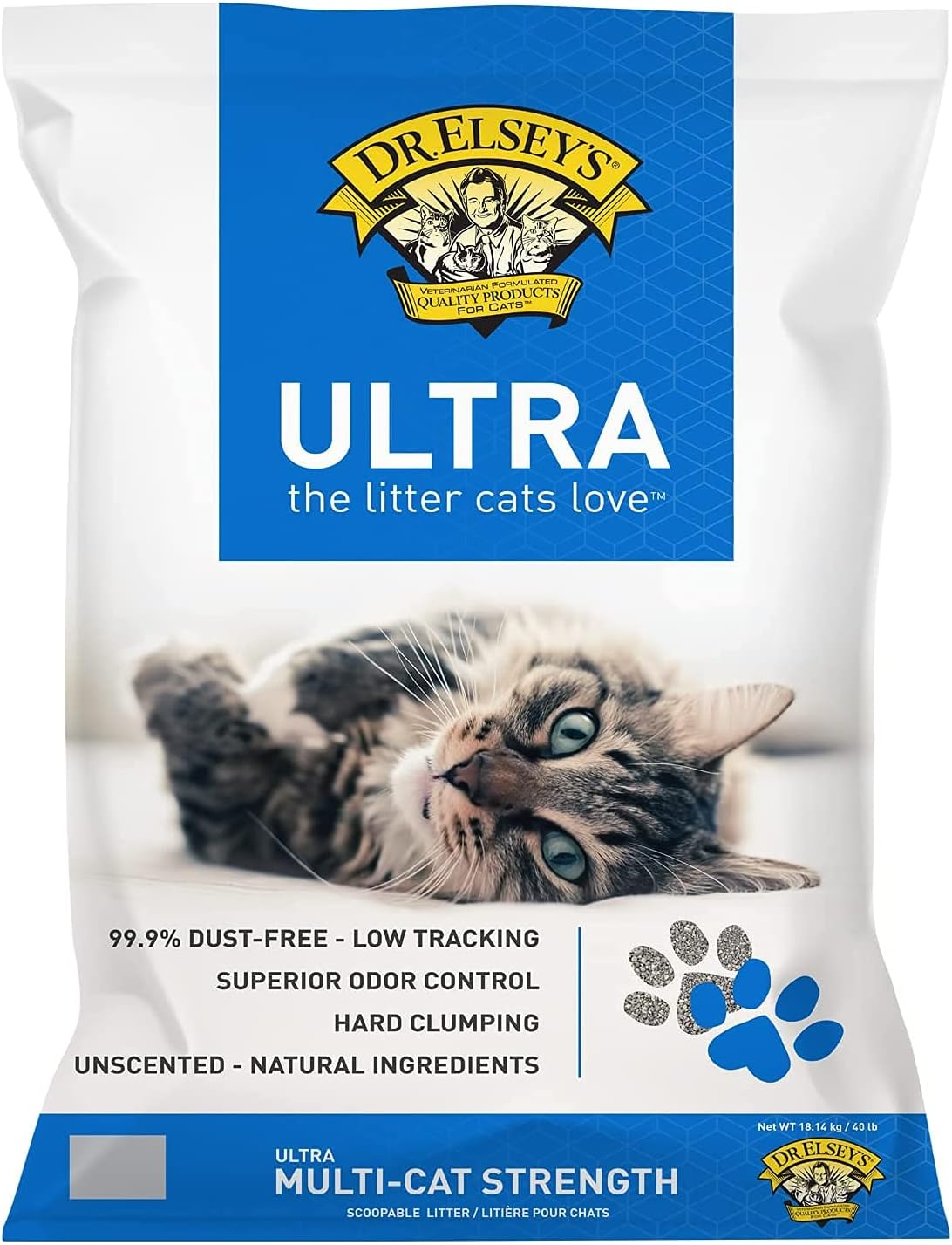 Dr. Elsey's Ultra UnScented Clumping Clay Cat Litter 40 lb